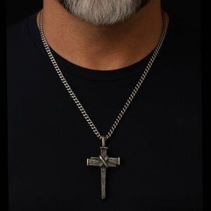 Silver Cross Pendant Necklace